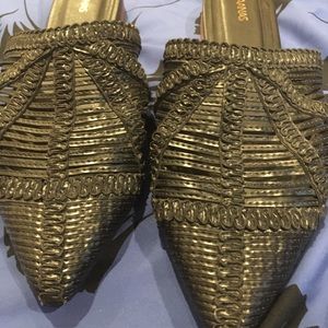 Kaanas Madeira Basketweave Mules